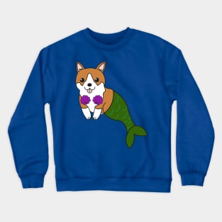 Corgi Dog Mermaid Crewneck Sweatshirt